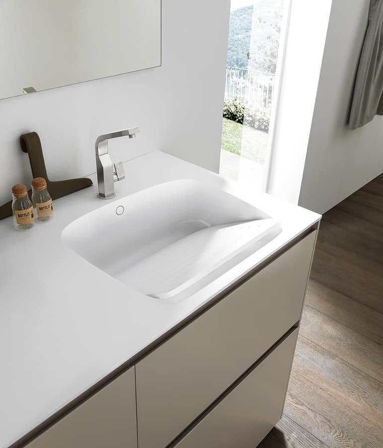 Mobile Bagno Lavanderia Composizione LIME 0 140cm Laccato Bianco