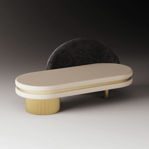 Eclipse Art. EEC001, Chaise longue dalle forme arrotondate enfatizzate dalla base laccata oro