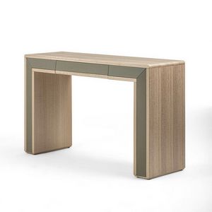 MB68 Galileo Lux consolle, Consolle dal design leggero e lineare, in legno e pelle