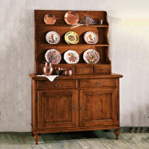 Il Mobile Classico - Infinito LV516-517, Credenza con piattaia, a 2 ante