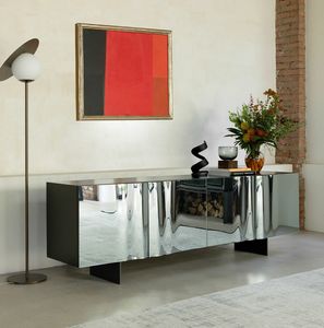 Credenza in laminato rivestito in PVC, per soggiorni