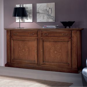 Anthologia ANTO860, Credenza con intarsio, 2 ante e 2 cassetti