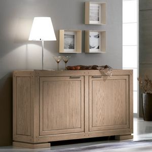 Etnic Chic EC-002, Credenza moderna, 2 ante, in legno di frassino