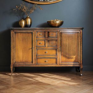 Glamour GLAMO722, Credenza con 2 ante legno e cassetti