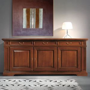 Home set Home NOTGIO207, Credenza classica 3 ante, dallaspetto tradizionale e solido