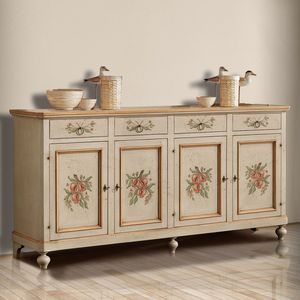 Il Mobile Classico - Infinito LV1620-B, Credenza classica 4 ante 4 cassetti