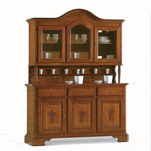 Il Mobile Classico - Infinito LV2141-2142, Credenza intagliata con alzata 3 ante