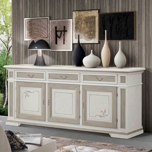 Shabby Chic SHA207G, Credenza Shabby Chic 3 ante 3 cassetti