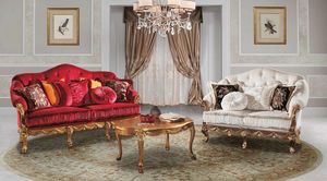 CASANOVA, Elegantissimo divano classico, in velluto