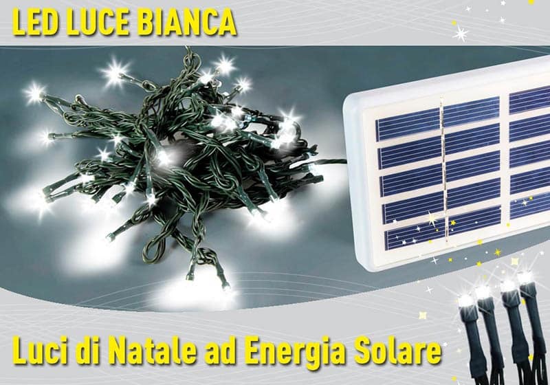 Luci di Natale solari 12 M 100 LED colorate :: Delamart