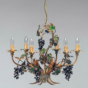 L.5190/6, Lampadario con decorazioni a forma di grappoli d'uva