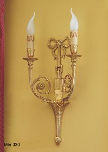 Art. MER 330, Lampada da parete realizzata in ottone placcato oro