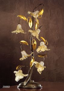 Art. 29860 Jolie, Lampada da tavolo con fiori decorativi