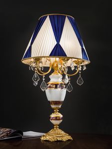 Art. 805/LT5, Lampada da tavolo con porcellana di Capodimonte