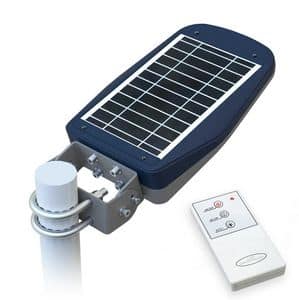 Lampione energia solare stradale con telecomando  LS030LED, Lampione con pannello fotovoltaico, per aree pedonali