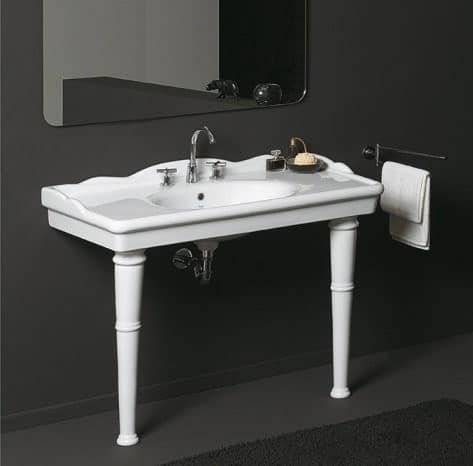 Lavabo A Consolle In Ceramica.Lavabo In Ceramica Con Troppopieno Idfdesign