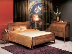 L304 Renoir letto, Letto matrimoniale, in legno curvato, stile classico