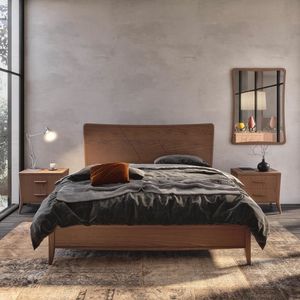 Nova NOVA1312T, Letto moderno in legno con testata incisa