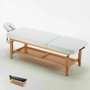 Lettino Da Massaggio In Legno Fisso Professionale Estetista COMFORT, Lettino per massaggi con poggiatesta e poggiabraccia