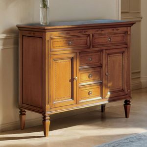 Glamour GLAMO806, Credenza con due ante 5 cassetti