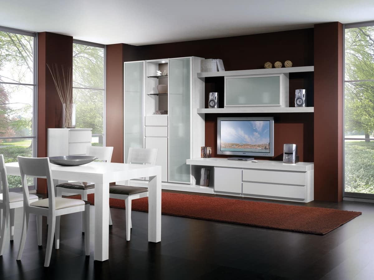 Sistema modulare di mobili per soggiorno, di vera qualità
