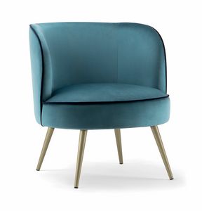 CANDY LOUNGE CHAIR 061 PL, Poltrona con gambe in metallo