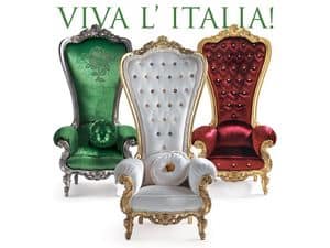 B/110/14 - B/110/6 - B/110/15 The Throne, Poltrona classica di lusso per eleganti Ville