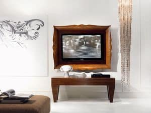 CN01 Pois, Cornice per TV, in legno, classico di lusso, per Salotto