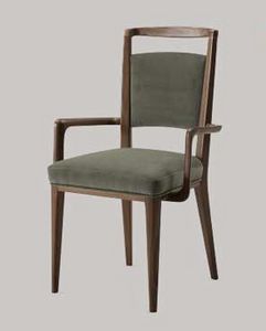Mil sedia con braccioli, Sedia in legno con braccioli, per soggiorno