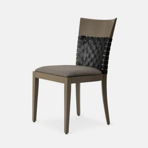 Comfort 207 sedia, Sedia con schienale in pelle intrecciato