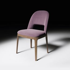 Rose Chair Art. ERE001, Sedia imbottita con gambe in legno