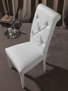 Art. 124 Billionaire, Elegante sedia per sala da pranzo, schienale capitonn