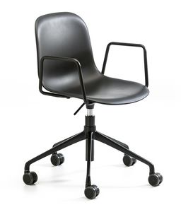 Mni Plastic AR-HO, Sedia con ruote per ufficio, altezza regolabile