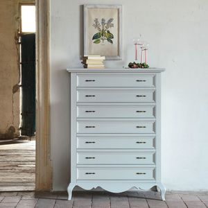 Casa Shabby Chic SHABBY1548, Cassettiera sette cassetti shabby chic