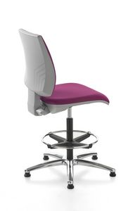 Kubix stool, Sgabello per reception, girevole e regolabile