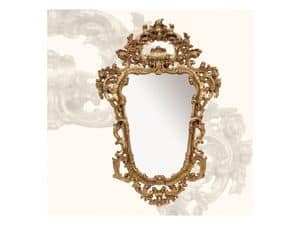 Specchiera art. 113, Specchio con cornice in legno, stile Rococ