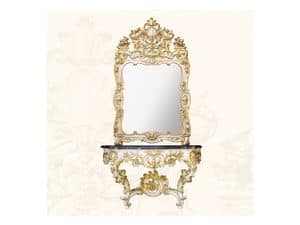 Specchiera art. 157, Specchiera con cornice decorata, stile Rococ