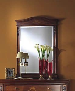 Voltaire specchiera, Specchio classico in legno con vetro molato