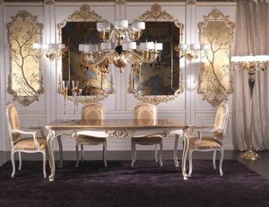 Art.952, Tavolo da pranzo di lusso, decorazioni in oro