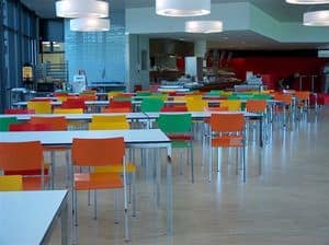 Ernesto Ice Restaurant, Tavoli quadrati, personalizzabili al millimetro, adatti per mense e aree comuni