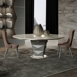 Combinazione di tavoli rotondi con piastra in roccia di lusso