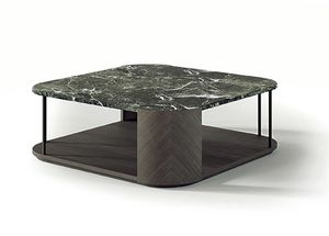 TL77 Gae tavolino da, Tavolino quadrato con piano in marmo
