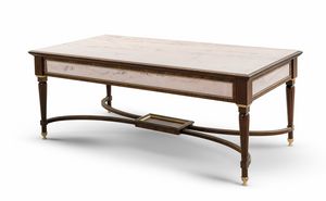 Tavolino 5033, Tavolino centrale con piano in marmo Rosa Portogallo