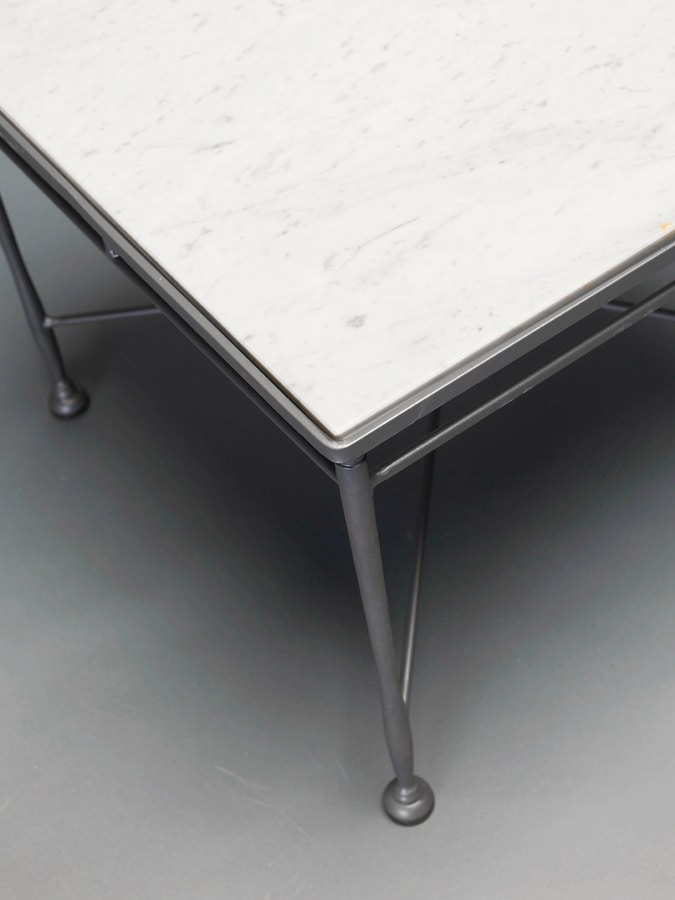 Tavolino da interno / esterno STAB in Acciaio vernice da esterno colore  Bianco opaco, 60x4