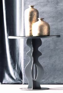 Jasper Art. 163, Tavolino con base in ferro e top specchio fum