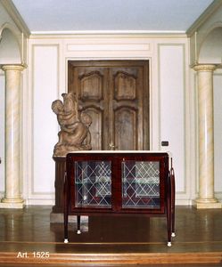 Ruhlmann Art Dco Art. 1525, Vetrina bassa con vetri molati